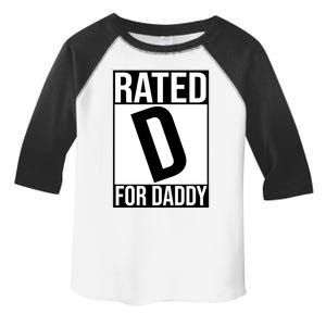 Rated D For Daddy Funny Gift For Dad Toddler Fine Jersey T-Shirt