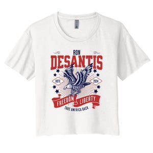 Ron Desantis For President 2024 Women's Crop Top Tee