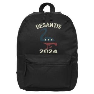 Ron DeSantis For President 2024 Flamingo DeSantis 2024 16 in Basic Backpack