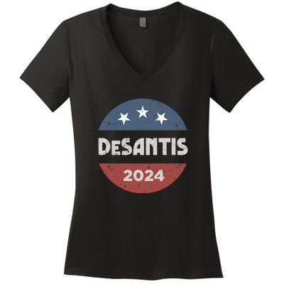 Ron DeSantis For President 2024 Campaign Women's V-Neck T-Shirt