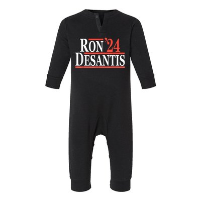 Ron DeSantis For President In 2024 Infant Fleece One Piece