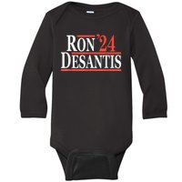 Ron DeSantis For President In 2024 Baby Long Sleeve Bodysuit