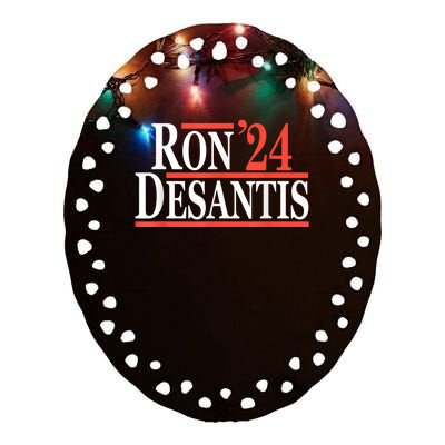 Ron DeSantis For President In 2024 Ceramic Oval Ornament