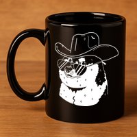 Rodeo Doge Funny Dogecoin 11oz C Handle Ceramic Mug