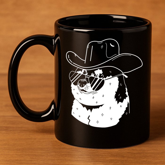 Rodeo Doge Funny Dogecoin 11oz C Handle Ceramic Mug