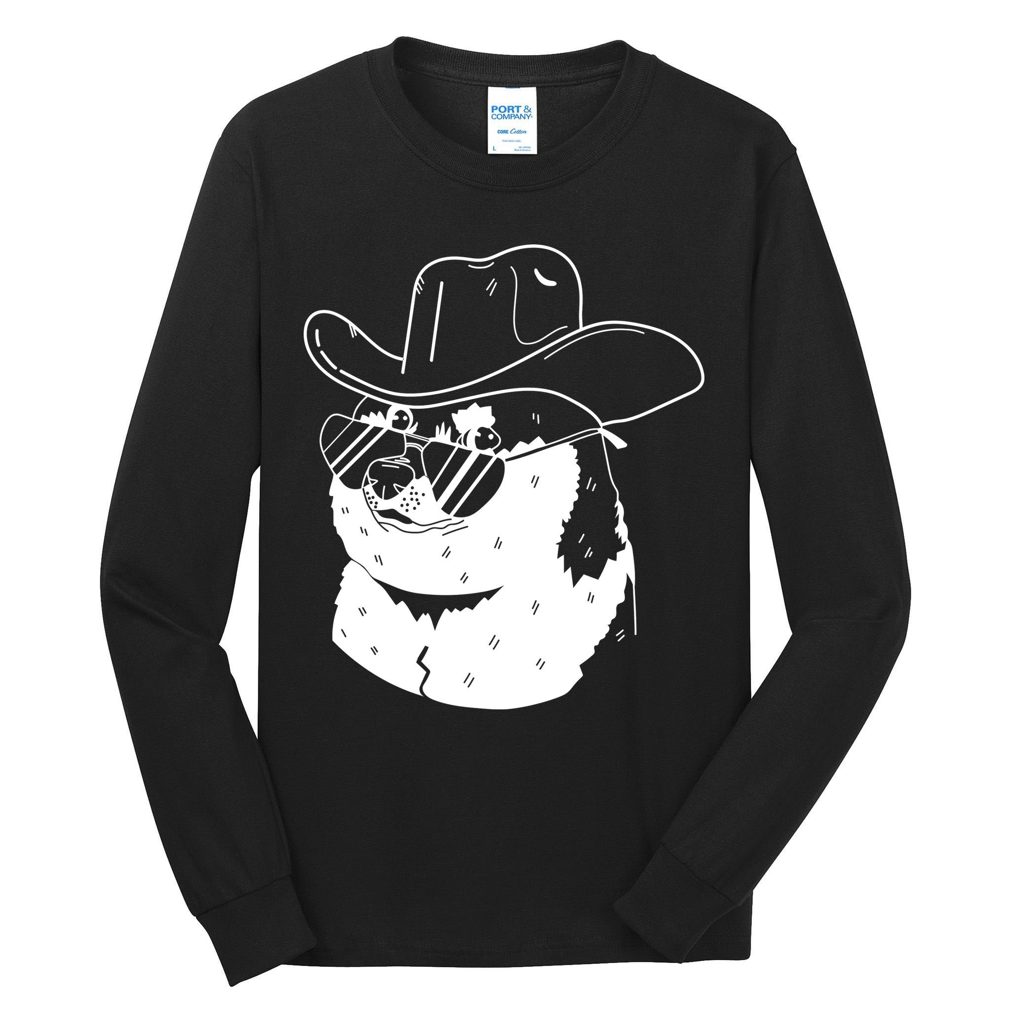Rodeo Doge Funny Dogecoin Tall Long Sleeve T-Shirt