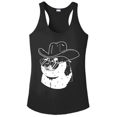 Rodeo Doge Funny Dogecoin Ladies PosiCharge Competitor Racerback Tank