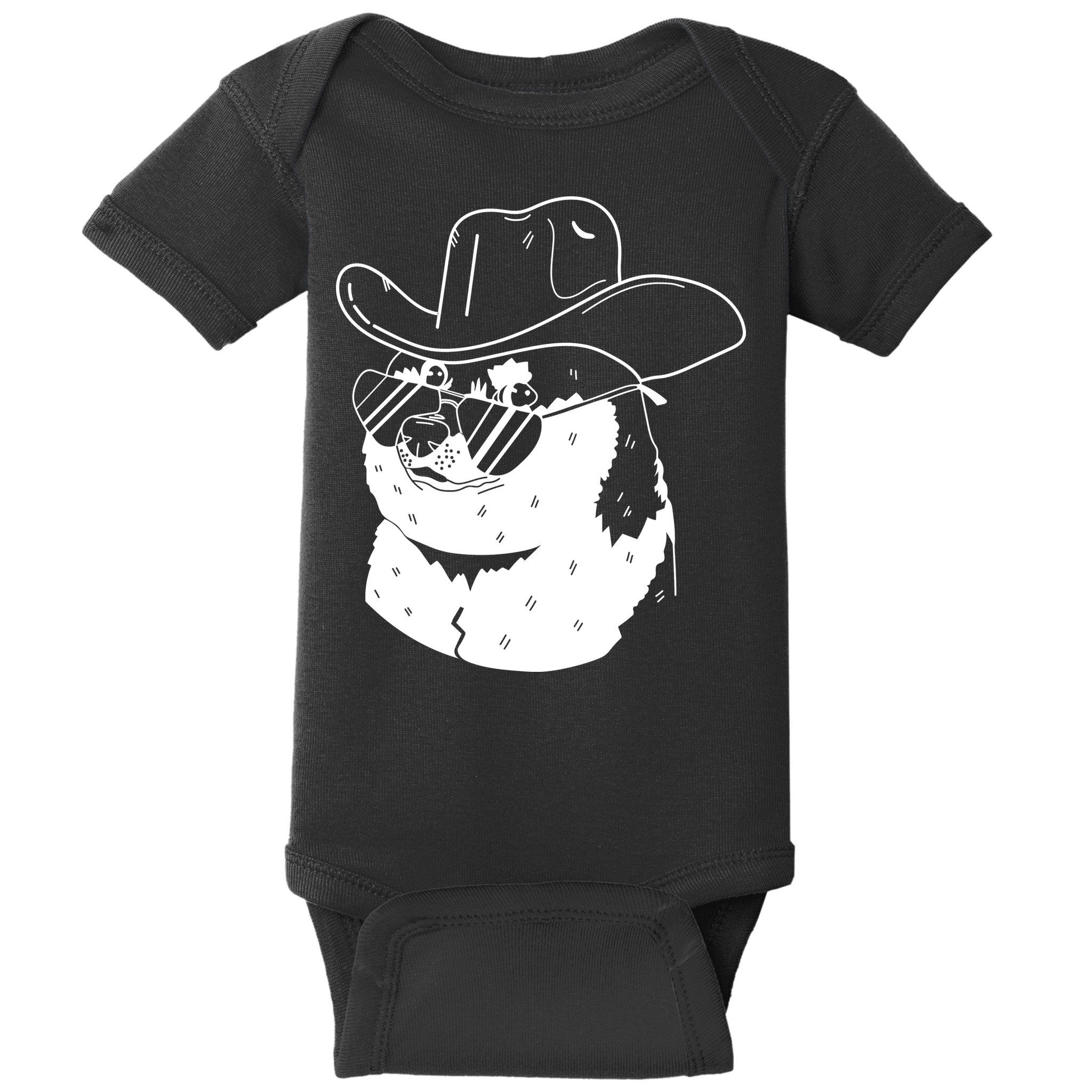 Rodeo Doge Funny Dogecoin Baby Bodysuit