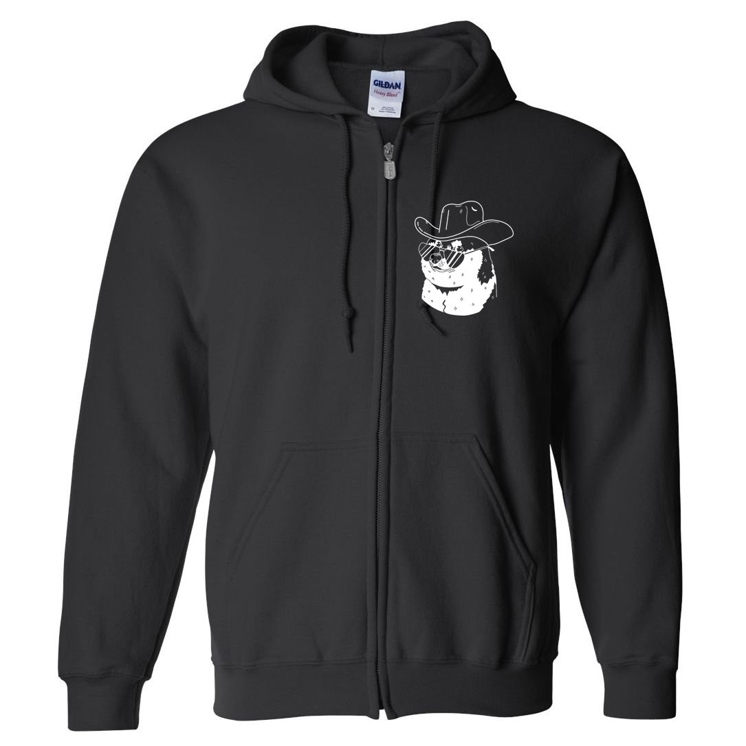 Rodeo Doge Funny Dogecoin Full Zip Hoodie