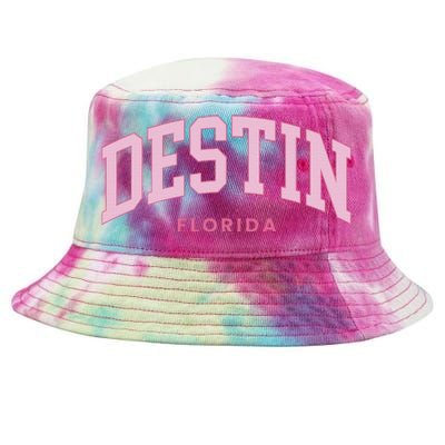 Retro Destin Florida Preppy Throwback Design Tie-Dyed Bucket Hat