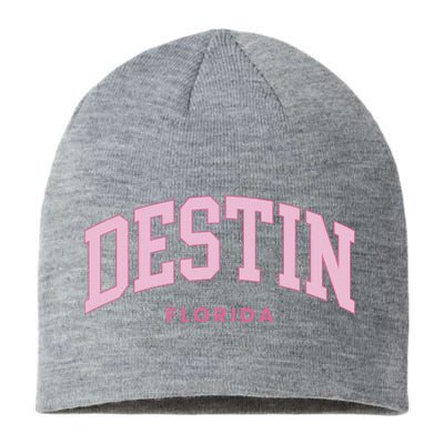 Retro Destin Florida Preppy Throwback Design Sustainable Beanie