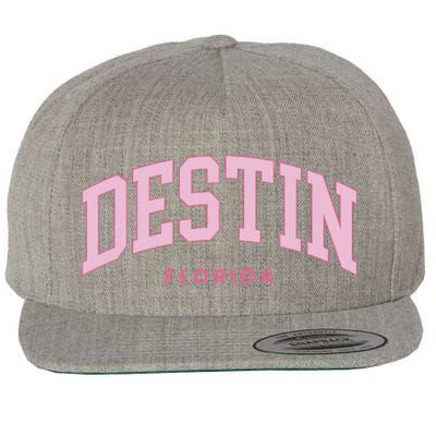 Retro Destin Florida Preppy Throwback Design Wool Snapback Cap