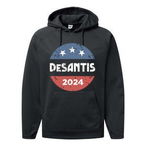 Ron DeSantis For President 2024 Campaign Performance Fleece Hoodie