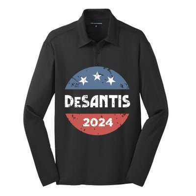 Ron DeSantis For President 2024 Campaign Silk Touch Performance Long Sleeve Polo