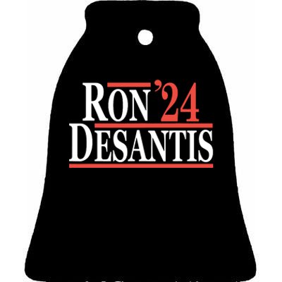 Ron DeSantis For President In 2024 Ceramic Bell Ornament