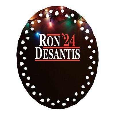 Ron DeSantis For President In 2024 Ceramic Oval Ornament