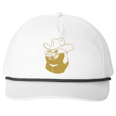 Rodeo Doge Funny Dogecoin Snapback Five-Panel Rope Hat