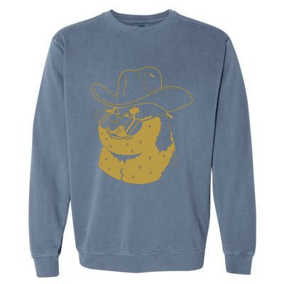 Rodeo Doge Funny Dogecoin Garment-Dyed Sweatshirt