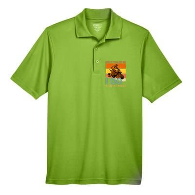 Retro Don't Follow Me I Do Stupid Things ATV Quad Biker Men's Origin Performance Pique Polo