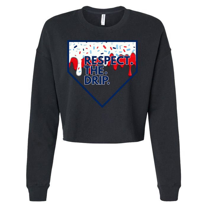 Respect Drip For Ice Cream Spinkle Cropped Pullover Crew