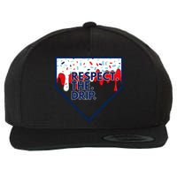 Respect Drip For Ice Cream Spinkle Wool Snapback Cap