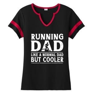 Running Dad Funny Marathon Runner FatherS Day Gift Ladies Halftime Notch Neck Tee