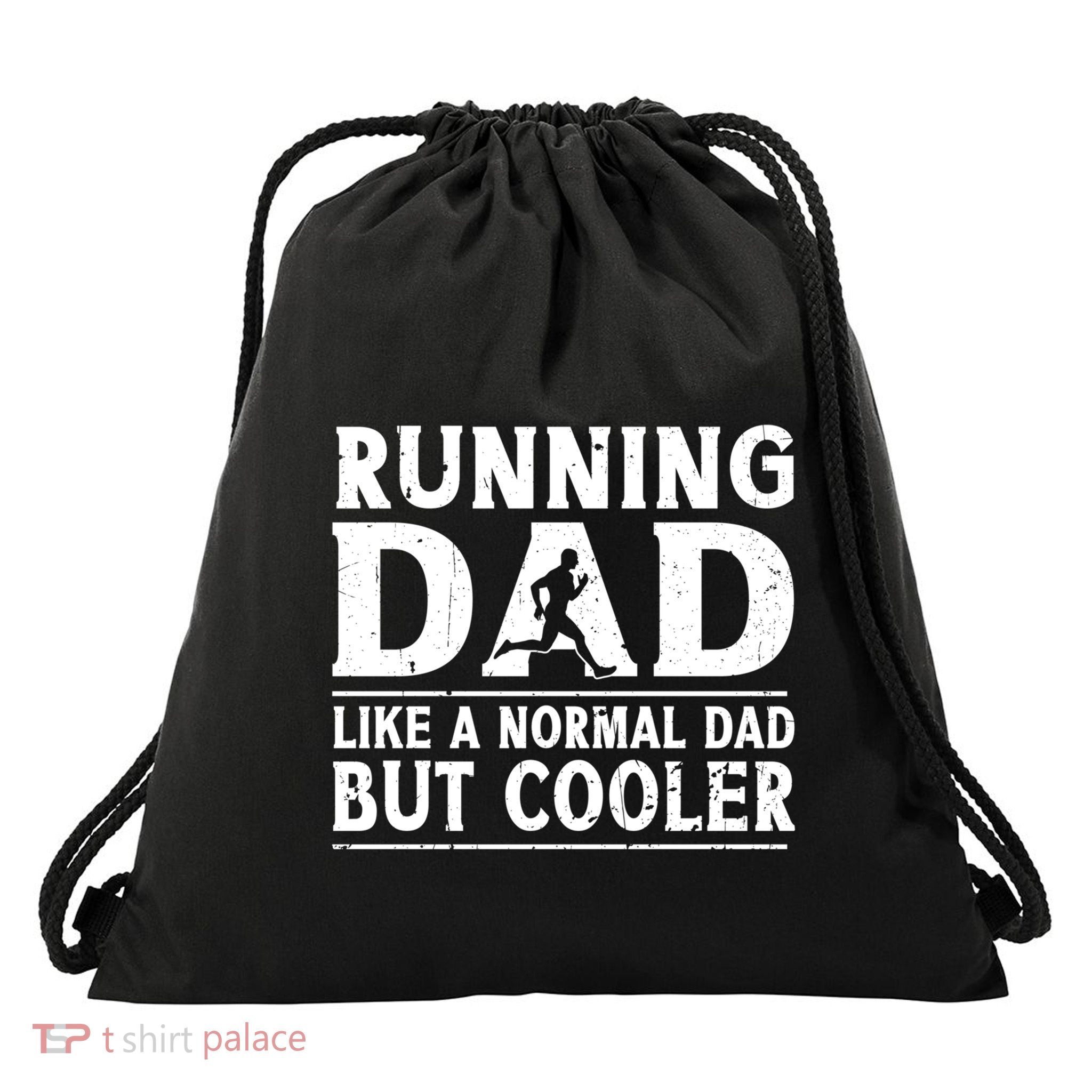 Running Dad Funny Marathon Runner FatherS Day Gift Drawstring Bag