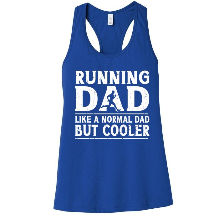 Running Dad Funny Marathon Runner FatherS Day Gift Women's Racerback Tank