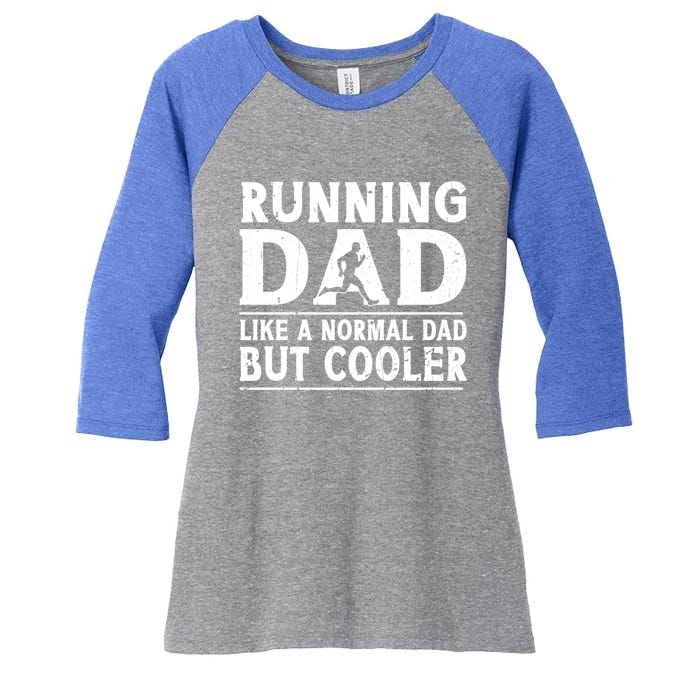 Running Dad Funny Marathon Runner FatherS Day Gift Women's Tri-Blend 3/4-Sleeve Raglan Shirt