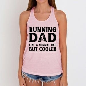 Running Dad Funny Marathon Runner FatherS Day Gift Women's Knotted Racerback Tank