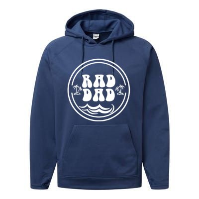 Rad Dad Funny FatherS Day Gift Performance Fleece Hoodie