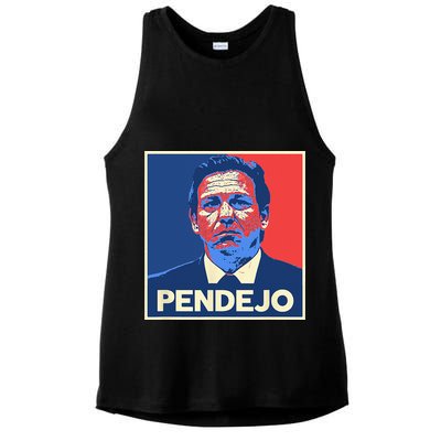 Ron DeSantis Florida Governor Pendejo Anti Desantis Ladies PosiCharge Tri-Blend Wicking Tank