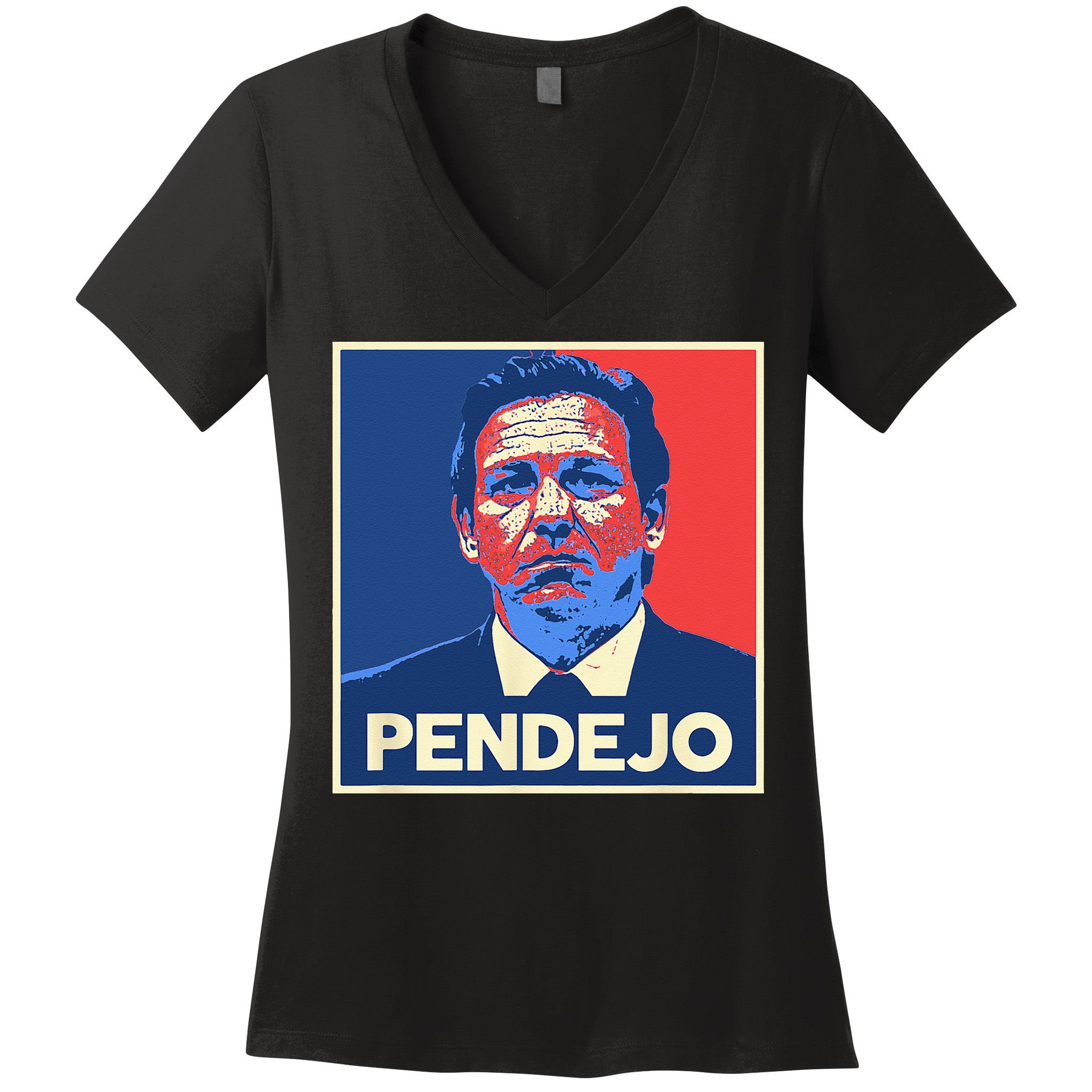 Ron DeSantis Florida Governor Pendejo Anti Desantis Women's V-Neck T-Shirt