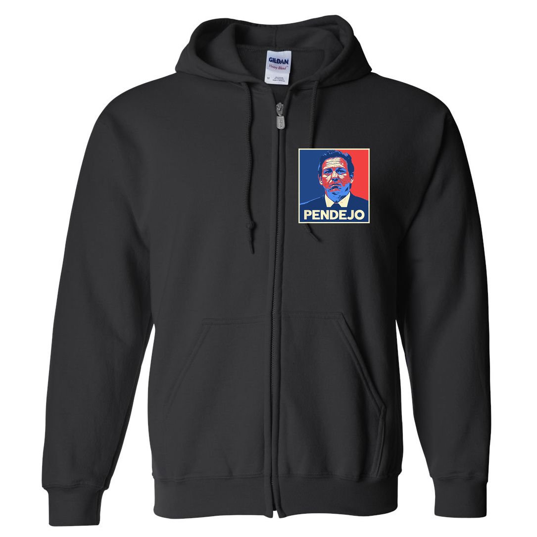 Ron DeSantis Florida Governor Pendejo Anti Desantis Full Zip Hoodie