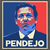 Ron DeSantis Florida Governor Pendejo Anti Desantis Cotton Canvas Backpack