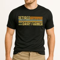 Retired Dairy Farmer Distressed Retirement Retire Cow Cattle Performance Shirt
