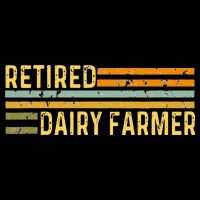 Retired Dairy Farmer Distressed Retirement Retire Cow Cattle Apron