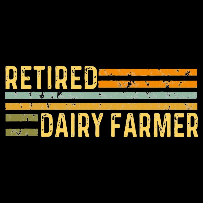 Retired Dairy Farmer Distressed Retirement Retire Cow Cattle T-Shirt