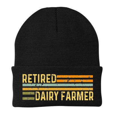 Retired Dairy Farmer Distressed Retirement Retire Cow Cattle Beanie