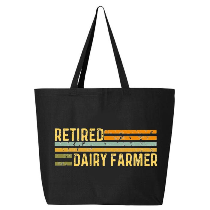 Retired Dairy Farmer Distressed Retirement Retire Cow Cattle 25L Jumbo Tote
