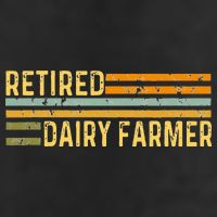 Retired Dairy Farmer Distressed Retirement Retire Cow Cattle 25L Jumbo Tote