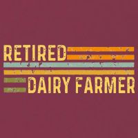 Retired Dairy Farmer Distressed Retirement Retire Cow Cattle 16oz Travel Tumbler