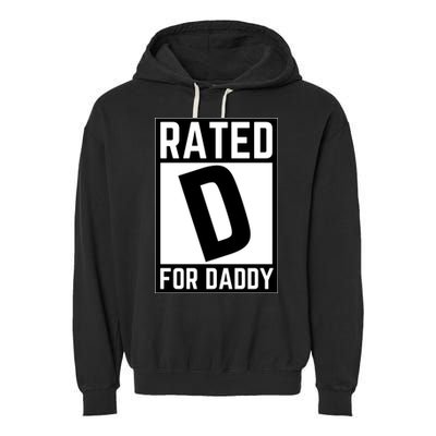 Rated D For Daddy Garment-Dyed Fleece Hoodie