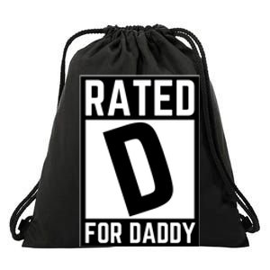 Rated D For Daddy Drawstring Bag