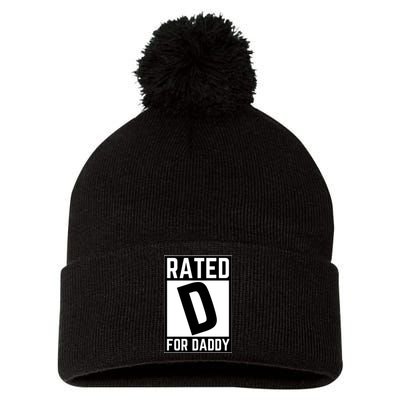 Rated D For Daddy Pom Pom 12in Knit Beanie