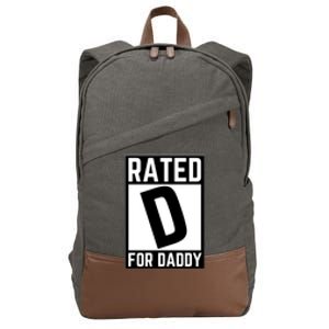 Rated D For Daddy Cotton Canvas Backpack