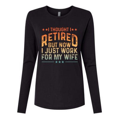 Retired Design For Retired Retirement Womens Cotton Relaxed Long Sleeve T-Shirt