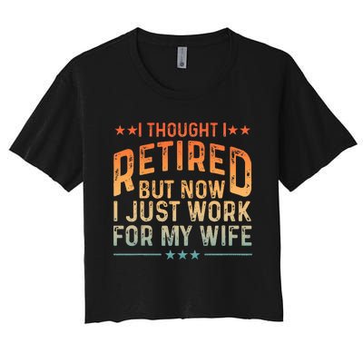 Retired Design For Retired Retirement Women's Crop Top Tee