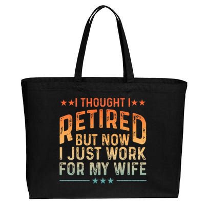 Retired Design For Retired Retirement Cotton Canvas Jumbo Tote