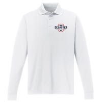 Ron DeSaster Failure To Launch Ron DeSantis For President 2024 Performance Long Sleeve Polo